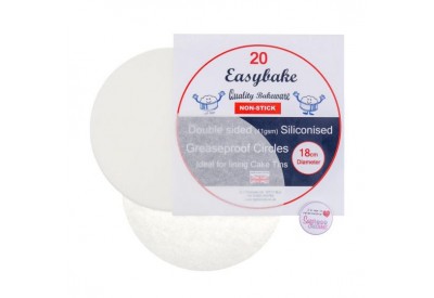 Easybake Non-Stick Double Sided Siliconised Greaseproof Circles (18cm / 7" Ø) x 20